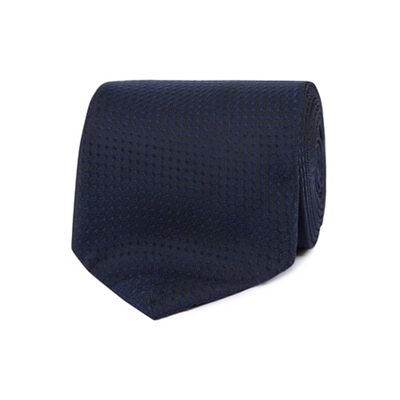 The Collection Navy plain textured tie
